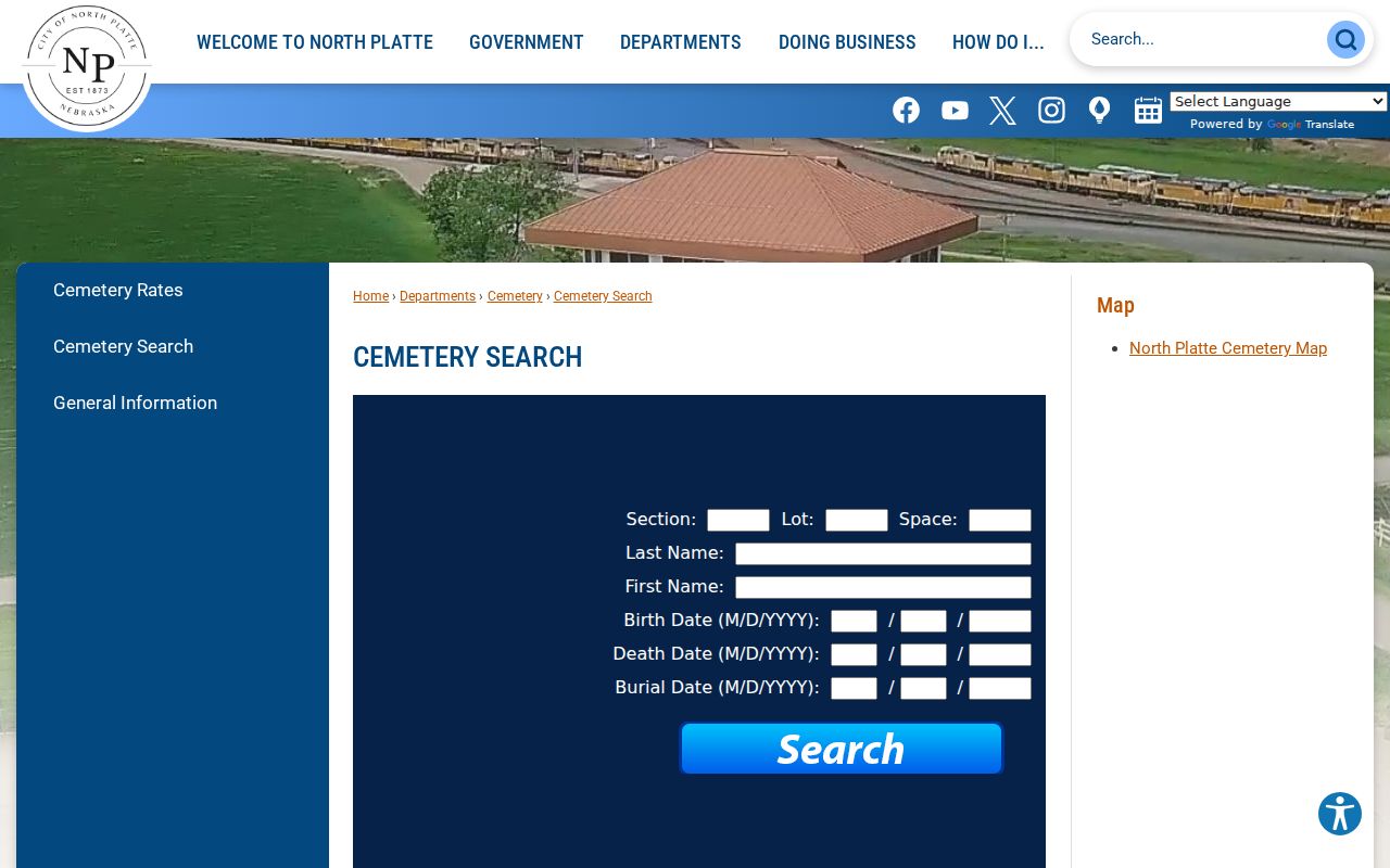 North Platte neighbors cemetery search for historical block research