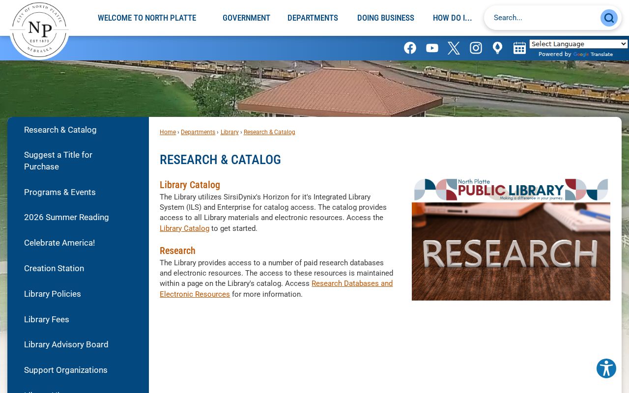 North Platte city directory research access through the public library catalog