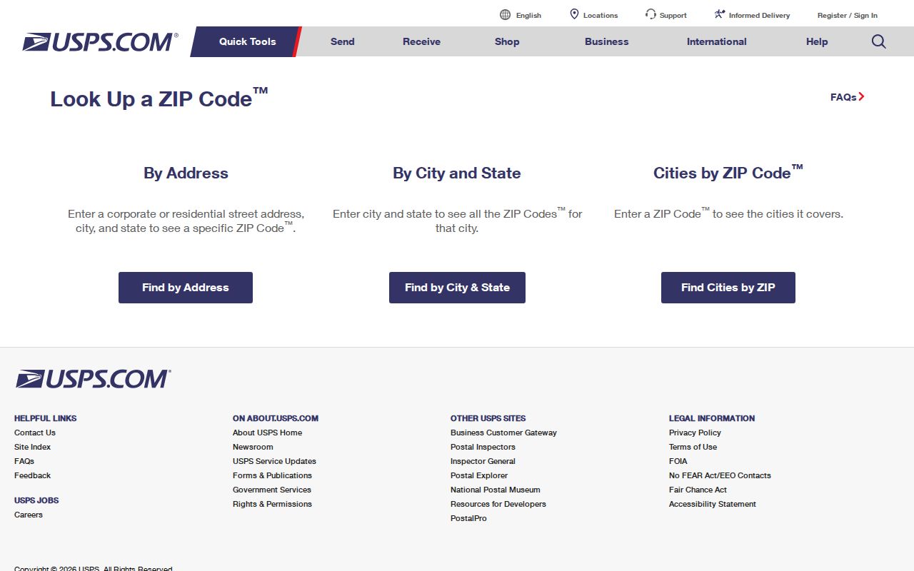 North Platte ZIP code directory USPS address lookup interface